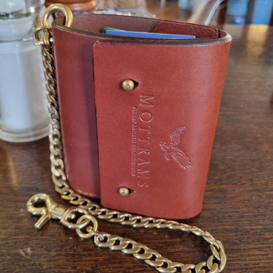 The Lone Wolf – Biker Wallet with Brass Chain